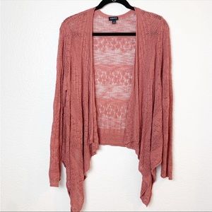 Torrid Pink Waterfall Cardigan Open Front 2X